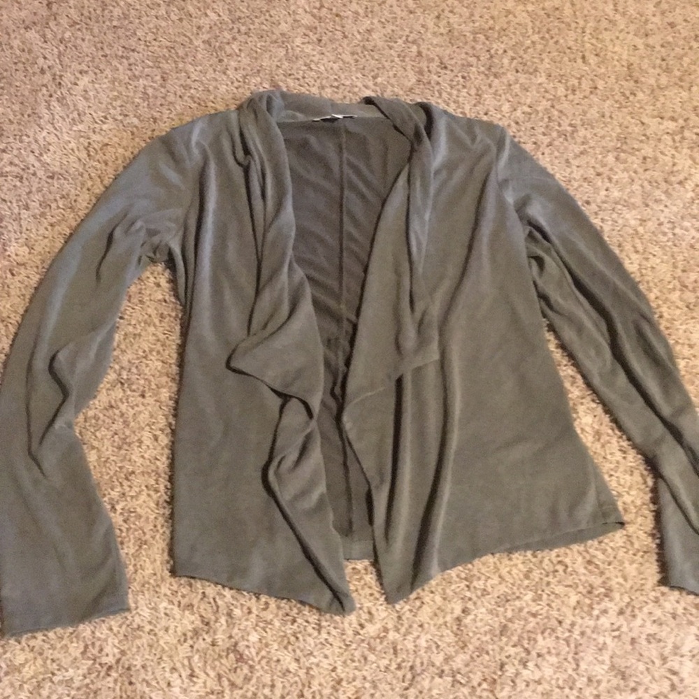 Olive green cardigan sweater